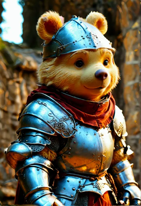  (Winne the pooh) as a medieval knight