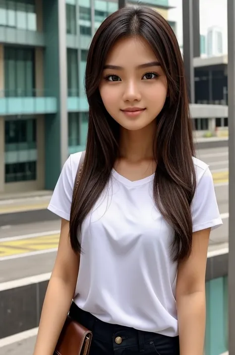 a beautiful girl mix with singaporean and bruneian