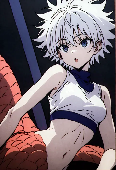 killua ahegao crop top and lamia body 