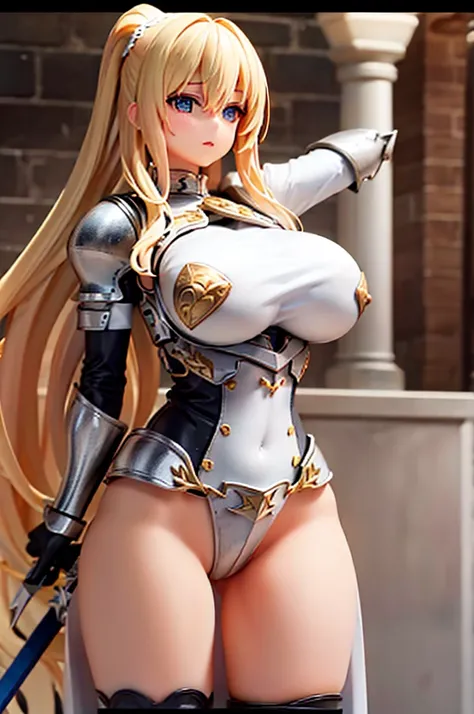 Long blonde　knight　Nipples　strong　Big Breasts