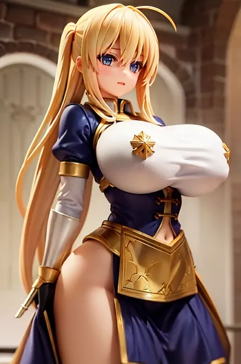 Long blonde　knight　Nipples　strong　Big Breasts