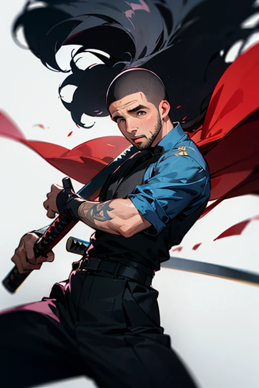 Drake using katana
