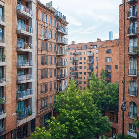 Apartment building, City Street