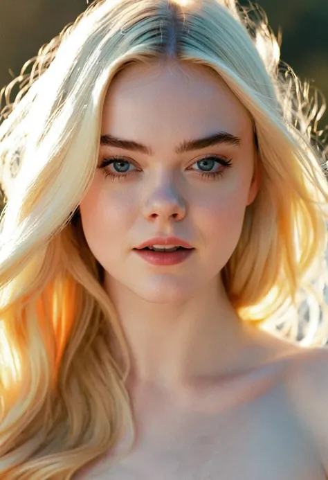 portrait photo of (Elle Fanning) nude, naked, (long hair), posing for a picture, ziprealism, for cosmopolitan,  realistic skin texture, softcore, warm lighting, simple background, magazine cover style, (horny,moaning, screaming in pain,orgasm:1.5), epic ch...