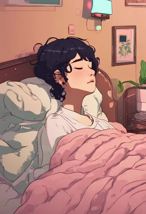 Lofi Lying in bed crying 