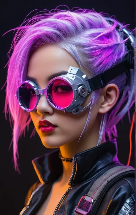 Girl with futuristic goggles and red eyes, digital cyber punkアニメアート, デジタルcyber punk - アニメアート, anime cyber punk art, cyber punkアニメアート, Cyborg - Silver Haired Girl, ダークcyber punkイラスト, cyber punkアニメの女の子, female cyber punkアニメの女の子, cyber punkをテーマにしたアート, cyber p...