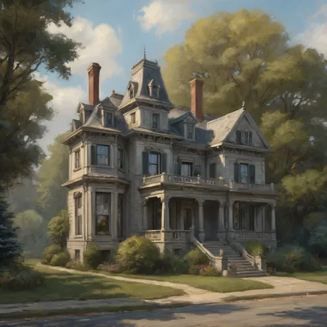 (best quality,4k,8k,highres,masterpiece:1.2),ultra-detailed,(realistic,photorealistic,photo-realistic:1.37), ((Horrow sceen)), (The house was wrapped in silence. Erika had decided to live alone in this old mansion that she had inherited from her grandparen...