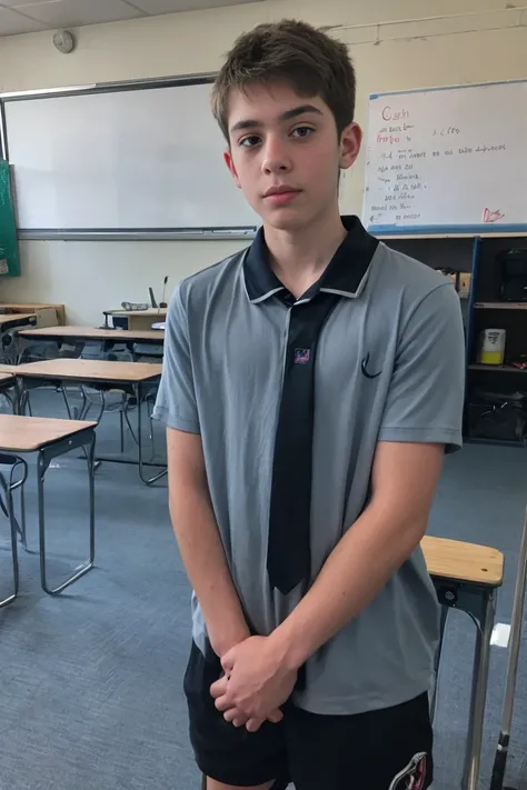 photo of Solo Handsome Teenage Men standing in the front of classroom