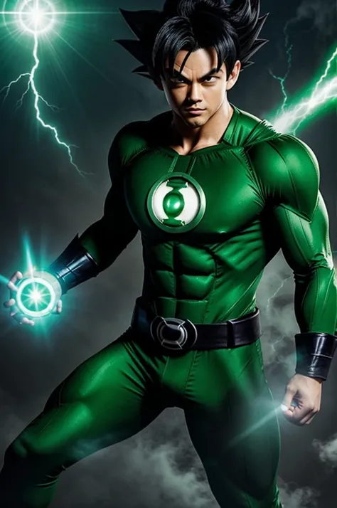 Goku with the green lantern suit