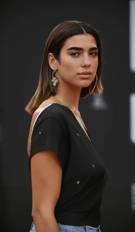 high quality  erotic portrait  paparazzi photo ,  (gorgeous celebrity , woman, dualipa, dua lipa, duxlipa, female, singer, cute,...