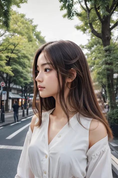 In detail, High resolution, high quality、Perfect dynamic composition, Beautiful fine details, Medium Hair, 、Natural color lip,Kamimei、Tokyo、20-year-old girl、1 person、Clear Skin、Shiny Hair、 最high quality, figure, Very detailed, In detail, High resolution, 8...