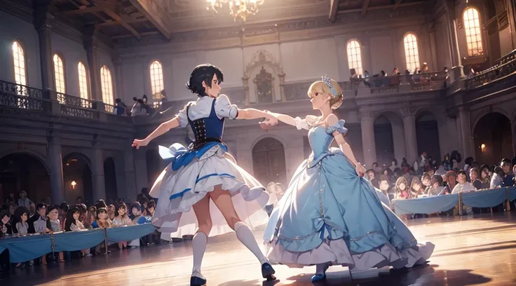 Cinderella dancing in the big ballroom、Waltz、Prince、longing