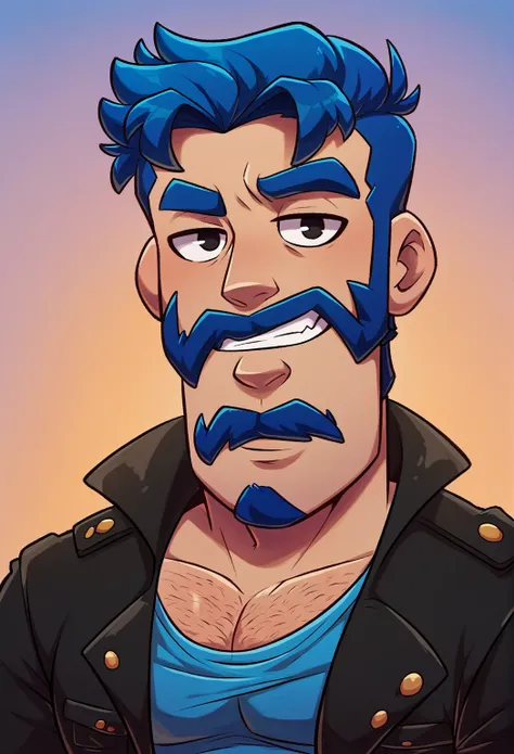 a close up of a cartoon man with a beard and mustache, commission for high res, cartoon artstyle, markiplier, varguyart style, clean artstyle, he got a big french musctache, hero 2 d fanart artsation, unknown artstyle, character portrait of me, 2d portrait...