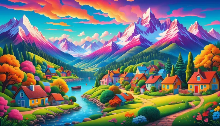 Create imaginative and amazing images demonstrating the style of ((Naive Art)), hyper realistic, 8k, vibrant colors, sharp crisp image