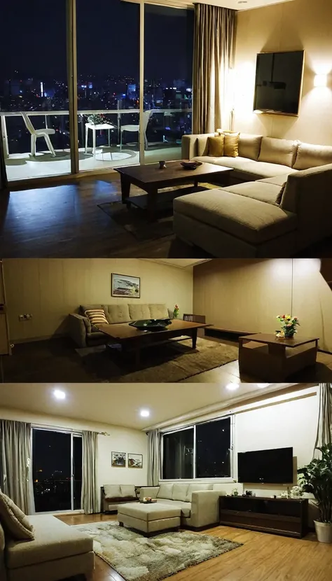 room、living room、night、