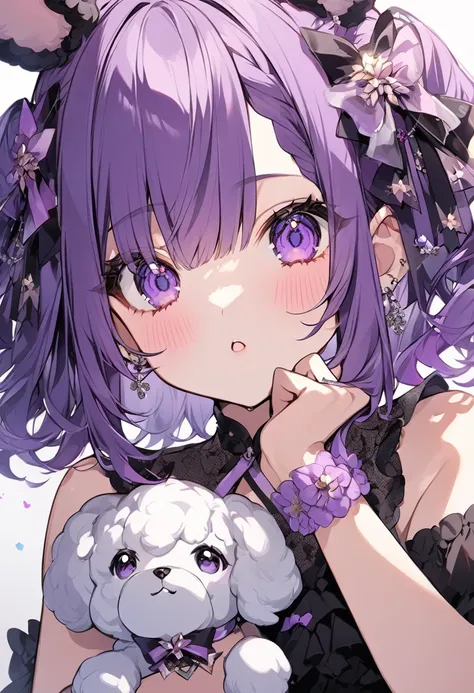 Kate。Purple Eyes。Purple Hair。Toy Poodle Ears