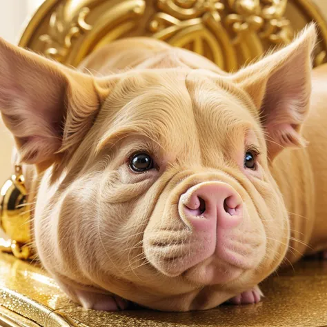 a golden pig 