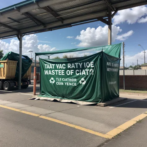 Banner for waste recycling