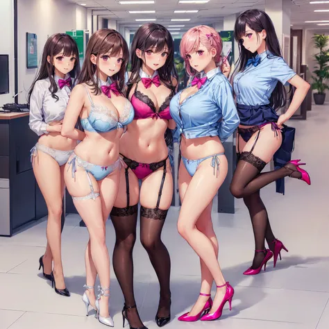 ((In underwearの女性はセクシーにOffice corridorを歩いている:1.4), Beautiful Anime Women, Beautiful art style, Anime characters, ((Smooth texture, Realistic texture, Anime CG Style)), ((Highest quality)), (Very detailed), (Very detailed CG 統合 8k 壁紙), Very detailed, High-r...