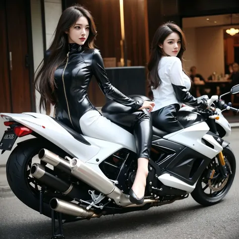 Beauty、Beautyライダー、beautiful girl、Beauty、Female Pabiker、Motorcycle rider suit、beauty、Beautiful woman、Handsome woman、mini skirt、Fancy bodysuits、Leather Suit、Riding on motorcycle、Sexy pose、fancy rider suit