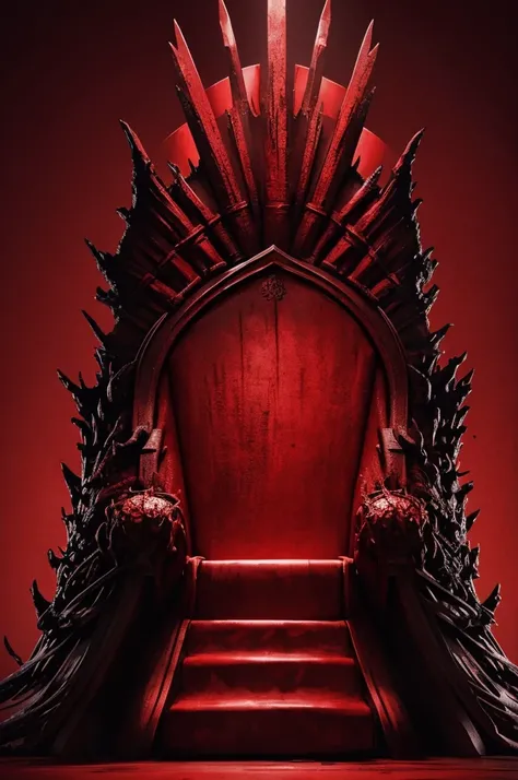 Iron throne red background with house targaryen flag 
