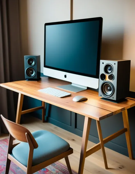 desk top cinematic wooden desk