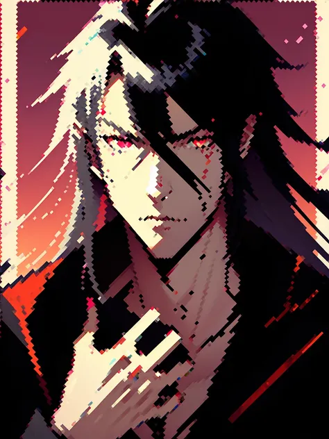 (arte de pixel_1.1) anime - style image of a man in a black jacket, handsome guy in demon slayer art, anime lush john 8k woods, male anime style, handsome japanese demon boy, beautiful androgynous prince, anime handsome man, anime portrait of a handsome ma...