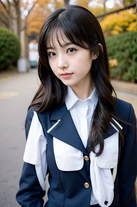 Highest quality、Japan、high school girl、cute、Long Hair、uniform、