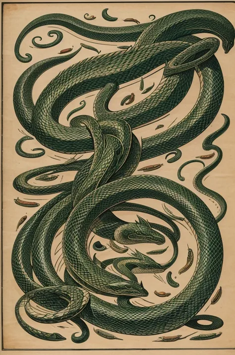 Illustrations of the serpent being condemned to crawl and eat dust, symbolizing his demotion.