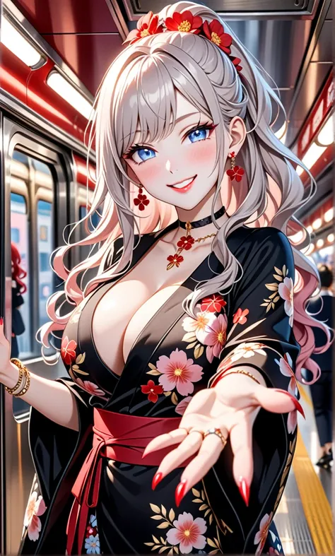 ultra-detailed, ((one girl)), (pale skin:1.4), in pastel colors gyaru, (heavy makeup), (professional lighting) hyper detailed, absurdres, 8K, Beautiful Face, (Laugh shyly), ((teasing smile:1.8)), ((Wink:1.7)), one eye closed, (Laugh with your mouth wide op...