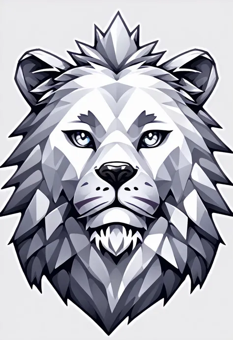 (low poly:2),brown bear head,old image,lion's head,wolf avatar,logo design,single color,