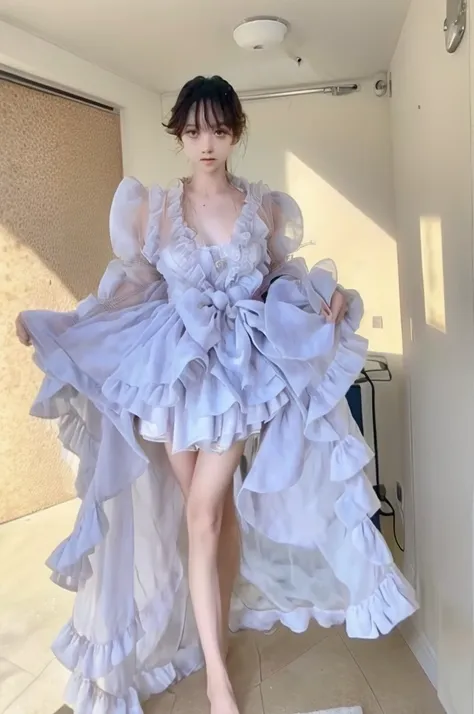 the man went to shower his girlfriend threw out all his things and made him wear a dress