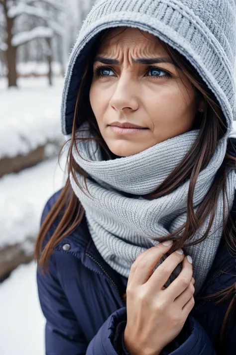 Woman suffering from cold 