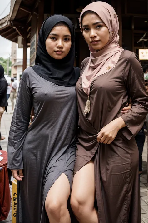 Indonesian Muslim women are in public places wearing sexy clothes