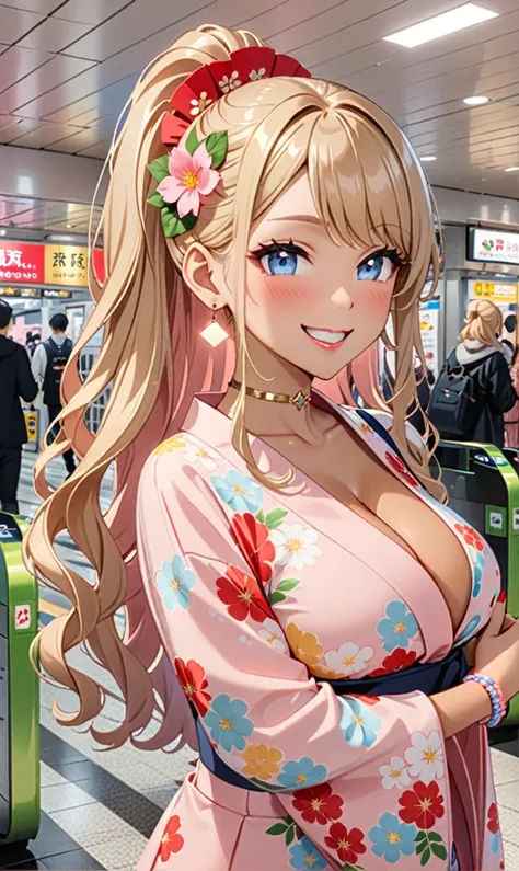 ultra-detailed, ((one girl)), (tan skin:1.6), in pastel colors gyaru, (heavy makeup), (professional lighting) hyper detailed, absurdres, 8K, Beautiful Face, (Laugh shyly), ((teasing smile:1.8)), ((Wink:1.7)), (Laugh with your mouth wide open),((Tilt your f...