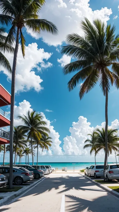 Background image: Miami Beach parking lot 