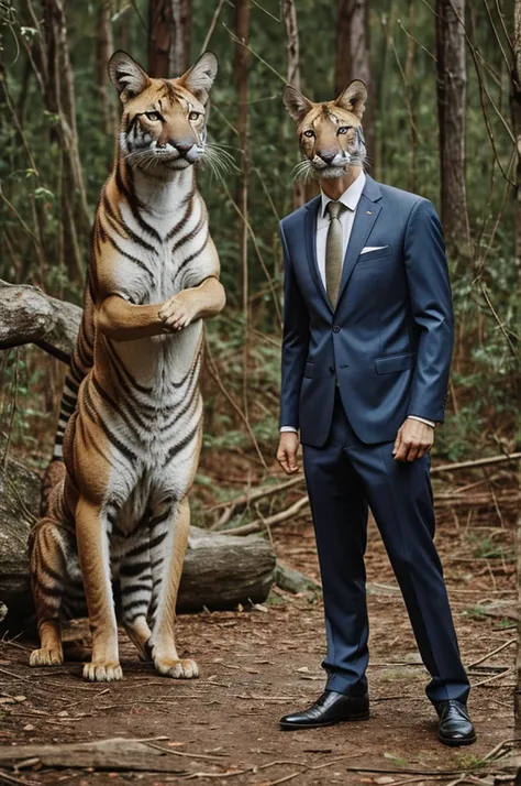 Tasmanian tiger in suit