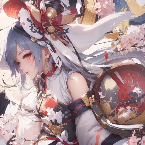 Anime girl with a basket of food and a hat on her head, The Detailed Art of the Onmyoji, Best anime 4k konachan wallpaper, guweiz on pixiv artstation, anime art wallpaper 4k, anime art wallpaper 4k, Zerochan Art, Anime Art Wallpapers 8K, Guweiz on ArtStati...