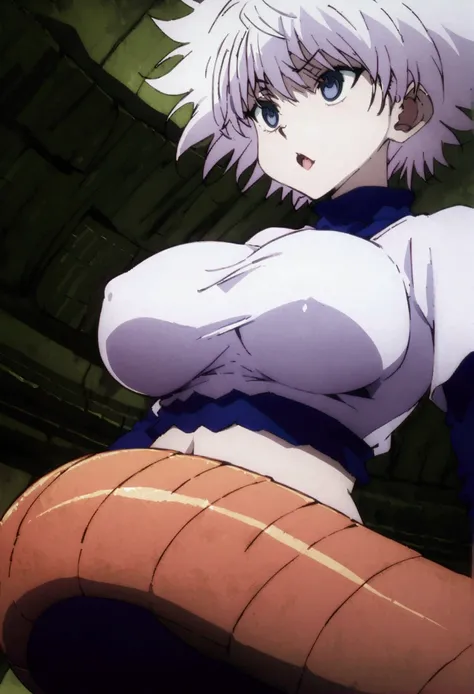 killua ahegao very big breast crop top lamia body