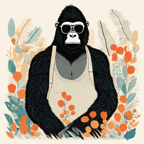 gorilla-like , sweet,art by Sophie Roach , art by Jon Klassen , art by Michael Cho , art by Sophie Roach、sunglasses,campimg