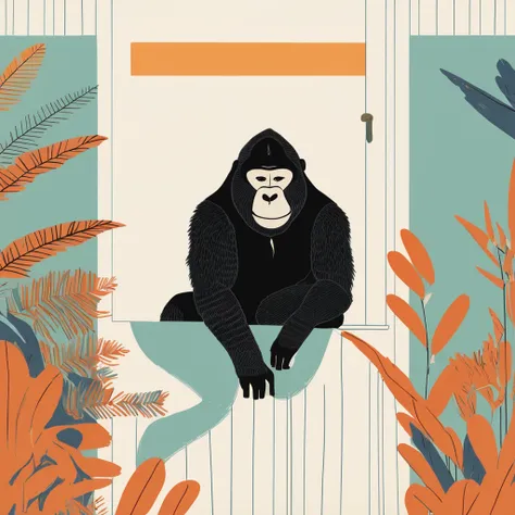 gorilla-like , sweet,art by Sophie Roach , art by Jon Klassen , art by Michael Cho , art by Sophie Roach、sunglasses,campimg