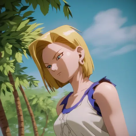 anime in mnst artstyle, (android 18):3.0, hd, 4k, high-quality in the style of akira toriyama