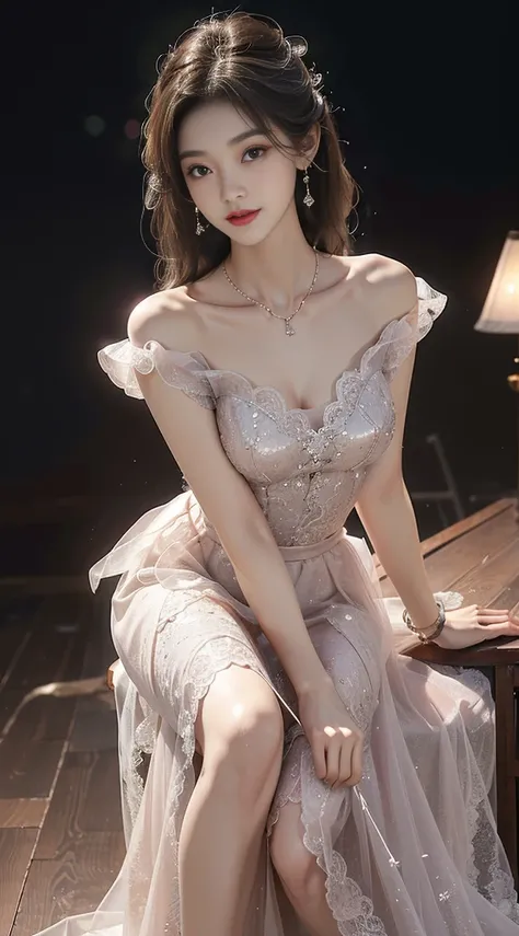 skirt, ((Shot in the knee)), 8K, masterpiece, original photo, best quality, detail:1.2), ((Shoot at random angles)), lifelike, Extremely detailed CG unified 8K wallpapers, Depth of Field, lamp, lens flare, Ray Tracing, (Extremely beautiful face, Beautiful ...