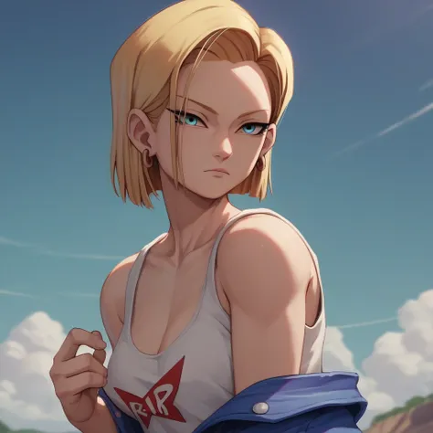 anime in mnst artstyle, (android 18):3.0, hd, 4k, high-quality in the style of akira toriyama