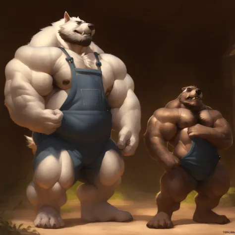 Epic Citizen Zootopia style, My Heroe Academia Character, Stars Wars Dungeons and Dragons style, A poor villager, Real life, Anime serie, Anime character, Obese muscle Obese Sumo wrestler Werebeast Kid, full body pic (obese, strong legs and arms) Sumo wres...