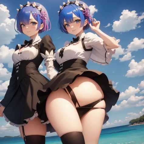 Rem , upskirt , sky panty