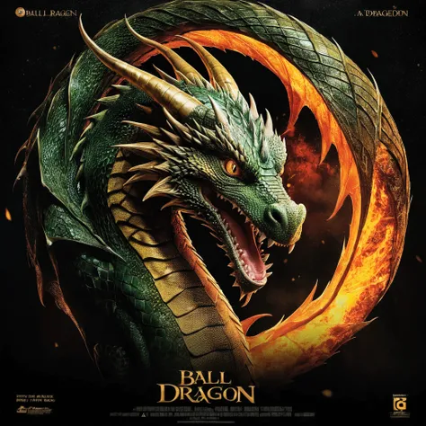 Ball dragon movie poster，Highest image quality，Cinematic texture，A masterpiece，tmasterpiece，