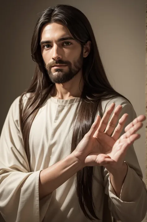 Jesus extending his hand 