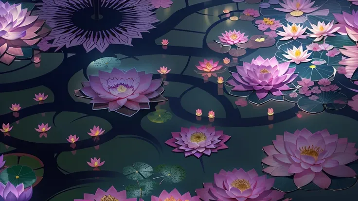 Lotus flower,and、Anime Style