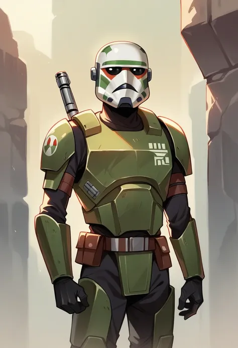 draw mexico as a clone trooper from star wars with armor